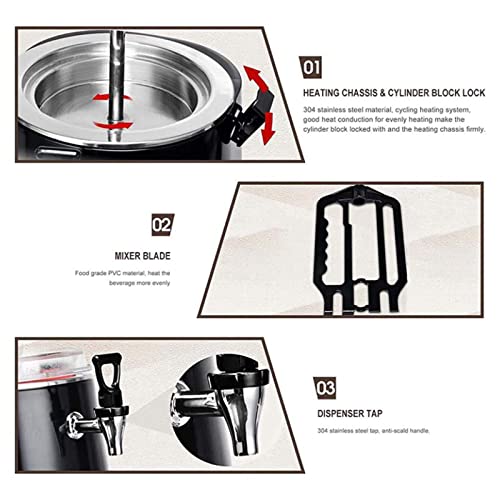 Máquina eléctrica de chocolate caliente 10L para cocina miniatura 3