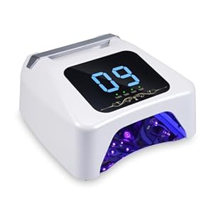 72W UV LED Nail Lamp Quick Drying Gel Nail Dryer with 4 Timer Settings Smart IR Sensor Nail UV Light for Gel Polish Gel Curing Lamp for Toes Nails Compatible with All Gel Type
