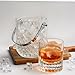 Glass Ice Bucket with Handle and Ice Tong Holds 37oz of Ice Clear Crystal Ice Buckets for Cocktail Bar Wine Home Bar Accessories Parties Clear Champagne Bucket