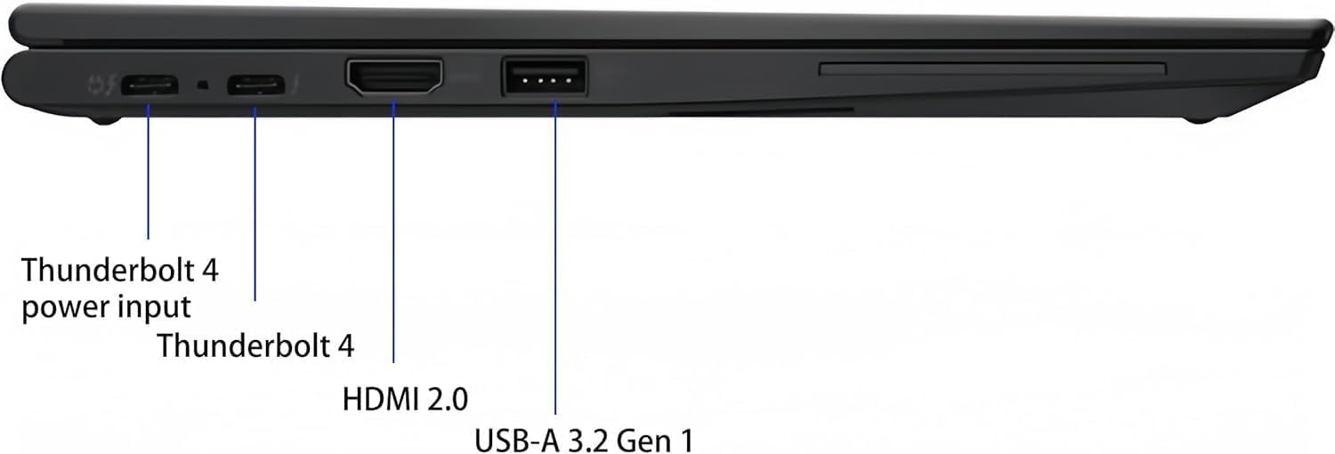 Lenovo ThinkPad X13 Yoga Gen 1 Ordinateur portable 13,3" FHD 2 en 1 avec écran tactile, Intel Core i7-10610U, 16 Go de RAM, SSD 256 Go, clavier QWERTY japonais, Windows 11 Pro (reconditionné)