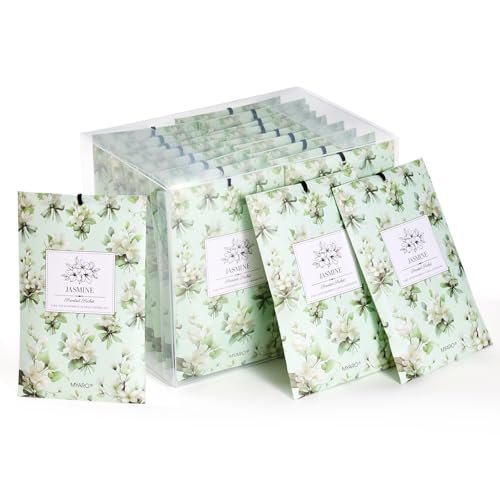 MYARO 20 Pack Jasmine Scented Sachets - Fresh Drawer &