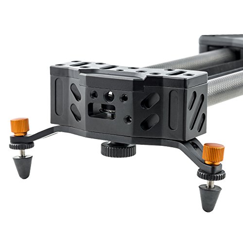 Image of Ikan 48-inch Carbon Fiber Camera Video Slider, Adjustable Fly Wheel to Dial in Preferred Resistance, Extremely Smooth Sealed-Bearing 12 Wheel Guides (ES120) - Black