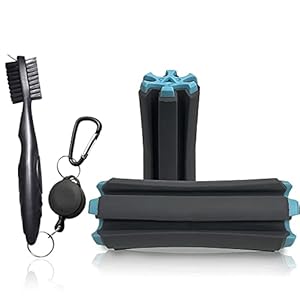 Golf Club Carrier with Golf Club Brush & Carabiner Clip â Holds up to 6 Golf Clubs, Keeps Your Clubs Visible, Clean and Dry â Premium Quality Golf Club Holder