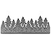 AuldHome Christmas Tree Galvanized Tray, Farmhouse Decor Theme Metal Silhouette Tray, 16 x 4 x 6 inches