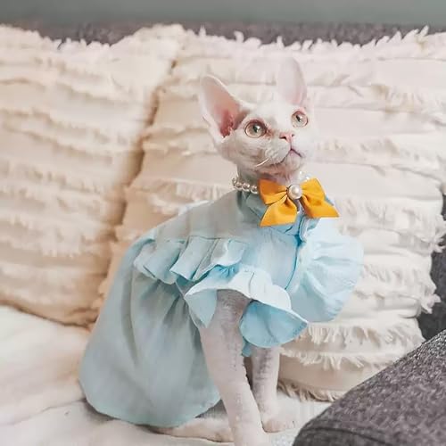 Robe pour chat Sphynx élégante avec collier de perles raffiné - 7