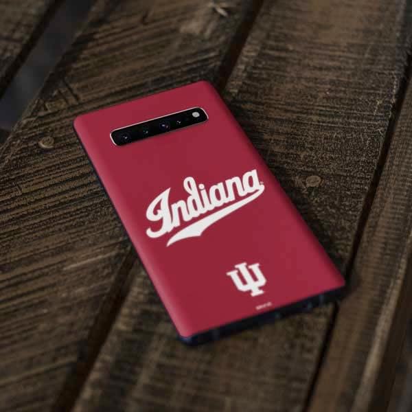 Skinit Decal Phone Skin Compatible with Samsung Galaxy S10 - Officially Licensed Indiana University IU Hoosiers Design