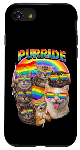 Purride Cat Meme Bootleg LGBT �Q�C�A���[ �v���C�h���� �X�}�z�P�[�X iPhone SE (2020) / 7 / 8 �p