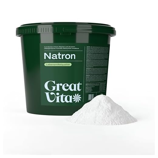 GreatVita Natron Pulver 5kg Eimer Lebensmittelqualität E500ii - Backpulver Großpackung Natriumhydrogencarbonat - Baking Soda Haushaltsreiniger zum Putzen Backen Umweltfreundlich
