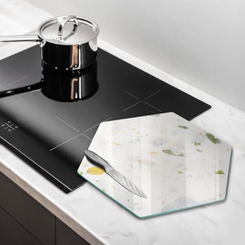 Planche à découper 40cm Wallfluent cuisson résistance hectagonale multifonction - 3