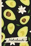  Avocado Notizbuch: Avocado Notizbuch breit liniert, liniertes Papiernotizbuch für Schule, Studenten, Geschenk für Kinder, Jungen, Mädchen, Teenager und Katzenliebhaber