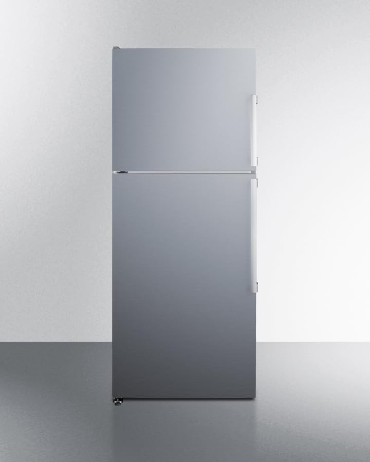 Summit Appliance FF1513SS 28" Wide Top Mount Refrigerator-Freezer, Interior LED Lighting, 13.63 cu.ft Capacity, Frost-free, Stainless Steel Exterior (Left Hand Door) on Fridge.com