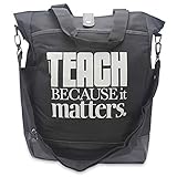 Teacher Gift Commuter Tote Bag for Supplies, Books