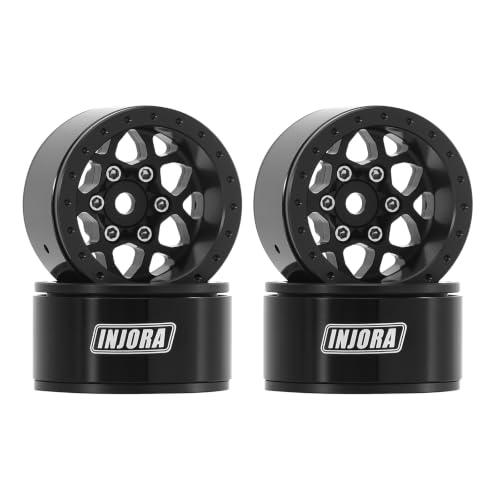 INJORA Aluminum Offset -4.7mm 1.0' Beadlock Wheel for 1/24 1/18 RC Crawler