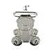 10-1 Inch Teddy Bear Metal Suspender Clips