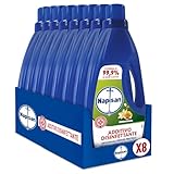 Napisan, Additivo Lavatrice Liquido, Fresca Rugiada, 8 flaconi da 1l