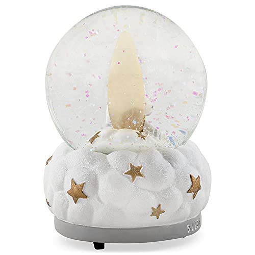 Lamb and Moon Bless Musical Snow Globe Plays Tune Twinkle Twinkle Little Star - Image 3
