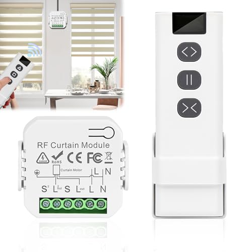 Control de persiana por radio Nizirioo, módulo receptor para persianas y toldos, compuesto de mando a distancia RF, alcance
