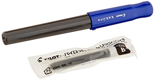 Image of Pilot Kakuno Medium-Nib Fountain Pen, Black Body Blue Cap Body (FKA-1SR-LM)