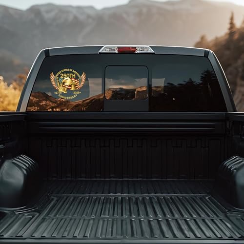 2PCS 250th Anniversary USA Car Window Decal Sticker,1776-2026 American Independence Commemorative Sticker，USA Patriotic 4th of July Vinyl Bumper Stickers for Car, Pickup Truck, SUV (Eagle Wings)
