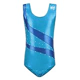 Monos Mujeres Body sin Mangas de Invierno para niñas pequeñas, Traje de Baile para niños, Traje de Gimnasia, Traje Deportivo, Mono Colorido Pijama de bebé con pie (Blue, 7-8 Years)