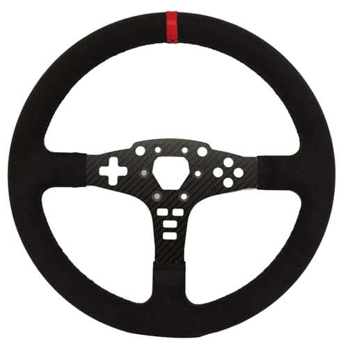 Replace 13 inch lightweight Suede/Leather Steering Wheel Replace Panel For MOZA R5/R3/ES/ESX Bundle Gaming Racing Wheel (With full Suede)