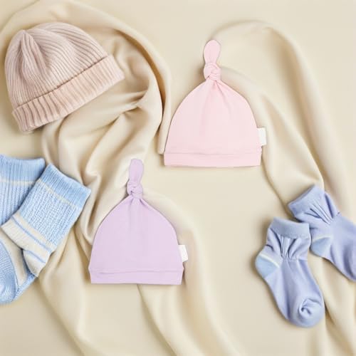 Gorros para recién nacidas sin costuras que evitan rozaduras en bebés 2