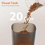 Automatic Cat Feeders for Two Cats, 5L/20 Cups Double Automatic Cat Food Dispenser with 2 Stainless Bowls, Timer Setting 20 Portions 6 Meals Per Day, 10s Meal Call, Pet Feeder for Dog - Image 4