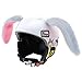 Crazy Ears Helm-Accessoires Hase Hund Ohren Ski-Ohren Tierohren, CrazyEars:Graue Hasen Ohren