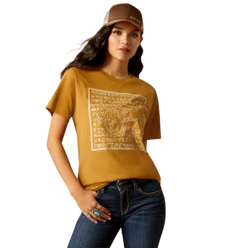 T-shirt Ariat Longhorn femme en coton premium durable