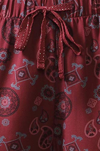 Image of Van Heusen Women's Printed Lounge Pants | Drawstrings & Side Pockets | Ultra Soft Fabric | Relaxed Fit | At home pyjamas | Everyday Comfort | Printed | Style 55306 | Available in Pack of 1 & 2