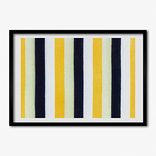 Tableau moderne et cadre en bois Tulup 70x50 cm de qualité supérieure avec fond rayé