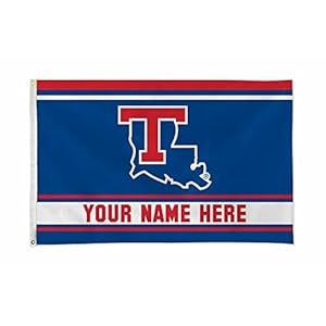 Rico Industries NCAA Louisiana Tech Bulldogs Personalized – Custom 3′ x 5′ Banner Flag – Made in The USA – Indoor or Outdoor Décor