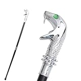 White Luxury Snake Cobra Green Eyes Fashion Walking Stick Party Decorative Walking Cane Elegant Crosier Knob Walking Stick 92cm