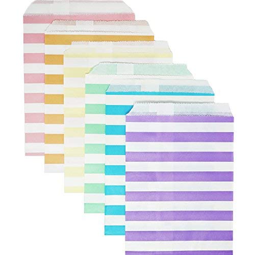 Chloe ElizabethFood Safe Biodegradable Paper Candy Favor & Treat Bags for All Parties - 48 Count Assorted, 7x5 Size - by Chloe Elizabeth (Unicorn Pastel)