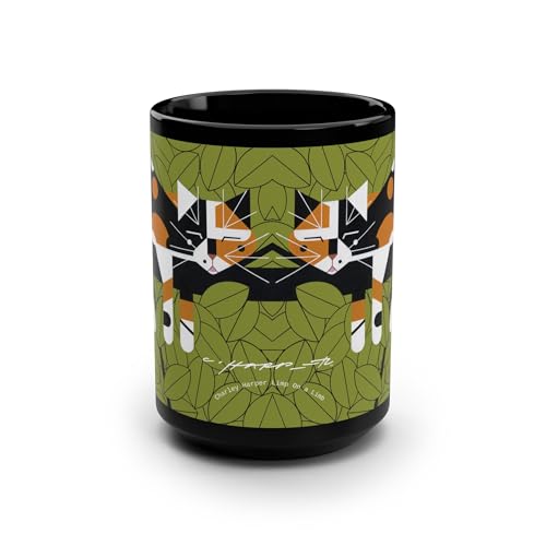 Taza negra Charley Harper Limp On A Limb 15oz miniatura 1