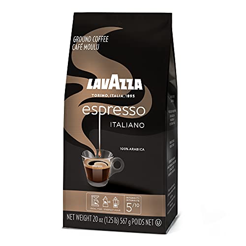 Image of Lavazza Espresso Ground Coffee, Medium Roast, 100% Arabica, 20 oz Bag (Pack of 2)