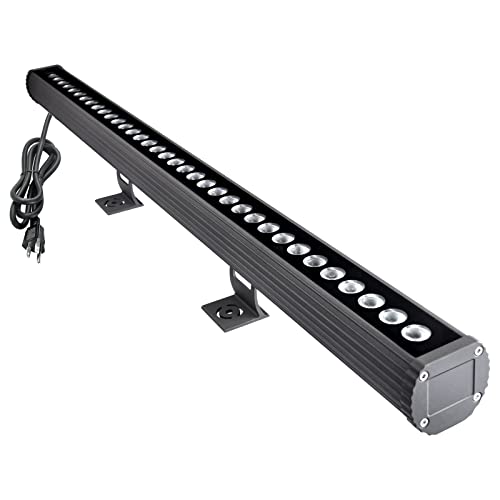 New Upgraded Wall Washer Led Lights, 36W 5000K Daylight White Wall Washer Lights, 120V, 3.2Ft/40 "Linear Led Light Bar, Ip65 Waterproof Plug In Led Stage Light For Outdoor/Indoor Lighting Projects #TOP4