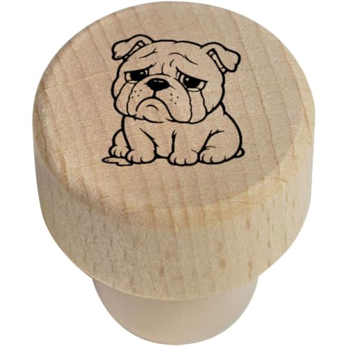Image of Azeeda 'Crying Bulldog' Bottle Stopper - 19mm (BS00037346)