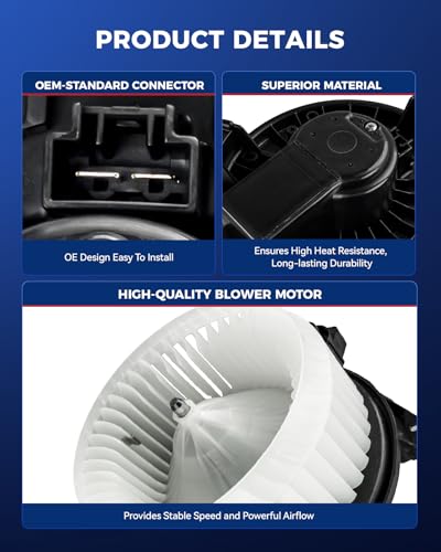 Image of KAX AC Blower Motor for 2009-2018 Ram 1500,2010-2018 Ram 2500 3500,2015-2018 Ram 4500 5500,2011-2013 Wrangler,BRZ 2013-2023,FR-S 2013-2016,GR86 2022-2024,86 2017-2020,ZDX 2010-2013,GX470 2008 2009