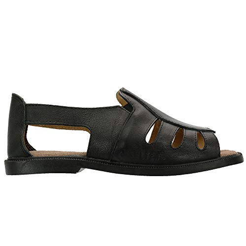Sandália Chinelo Masculina Confort Em Couro Preto Selten 38, Preta