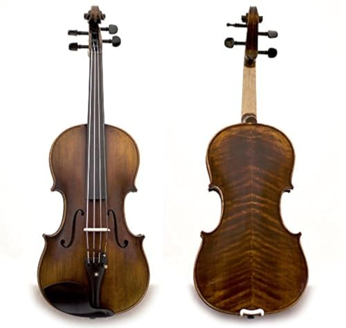 Sky Guarantee Beautiful Flamed Maestro Sound 4/4 Size Professional Hand-made 4/4 Full Size Satin Acoustic Violin Antique Style