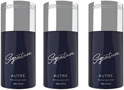 Signature Autre Deodorant Aromatic Spicy Long Lasting Fragrance for Men and Women, Unisex Combo Pack of 3 (250 ml x 3)