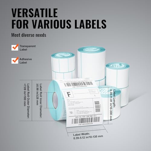 VEVOR Etikettiermaschine Manuell 15–20 Etiketten pro Minute Etikettenpistole Etikettenbreiten von 10–130 mm, Etikettenlängen von 10–300 mm Preisschilder Etikettiermaschine Flaschenetikettierer