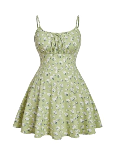 Image of Verdusa Women's Plus Size Floral Summer Dresses Boho Short Sundress Holiday Cami Flowy Dress