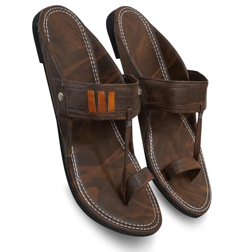 Image of DFR Ethnic Sandals For Boys Men, Comfortable Men's Rajasthani Slipper Chappals