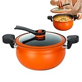 Antihaft-Töpfe - Grosser Schnellkochtopf Mit Sichtdeckel | Küchen Kochtopf Und Antihaft - Für Gas Keramik Und Elektroherd Zuhause Küche Restaurant Wohnung Brühe Suppe