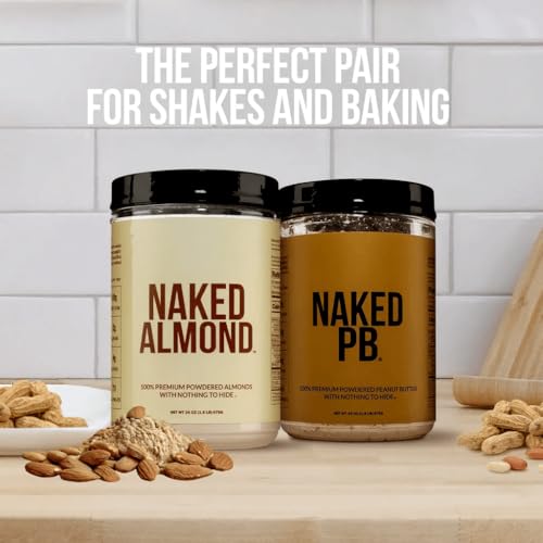 Image of Naked 1.5 LB Powdered Peanut Butter from US Farms - Bulk, Only 1 Ingredient - Roasted Peanuts, Vegan, No Additives, Preservative Free, No Salt, No Sugar - 45 Servings - NAKED PB