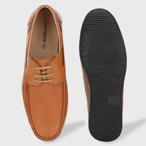 Image of Centrino Office Formal Shoes for Men | Shoes for Man Stylish | Lace-Up Design | Cushioned Insole | Lightweight Comfortable Leather Shoes | Mens Formal Shoes for Business Professional & Daily Office Wear (7630)