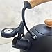 HGRVUTCFI Stove Top Whistling Kettle 3L Heating Water Whistling Kettle, Stainless Steel Tea Pot Iron Tea Maker Infuser Anti-Heat Wooden Handle, Hot Water Kettle for All Stovetops Kettle