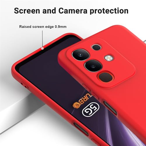 Image of Back Cover for Vivo Y31 Pro 5G | Full Camera Protection | Premium Liquid Silicon Case | Flexible Bumper Case for Vivo Y31 Pro 5G (Red)